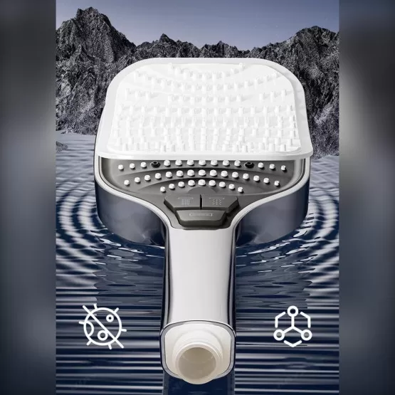 INF 8-Mode High-Pressure Handheld Shower Head with Piano-Key One-Touch